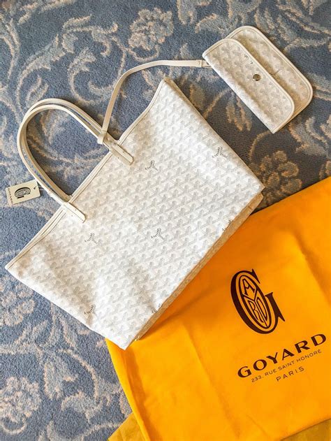 goyard tote white small|Goyard tote where to buy.